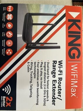 Black Wi‑Fi Router & Range Extender